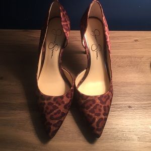 Jessica Simpson Leopard heels size 6.5